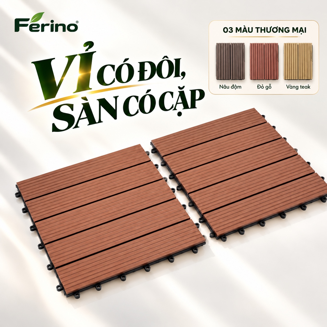Cấu tạo vỉ WPC 30x30 với hệ đế nhựa